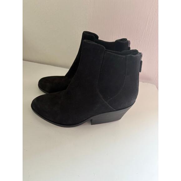 Eileen Fischer Peer Women's Ankle Boots Booties Size 5.5 Black Suede - Picture 2 of 7